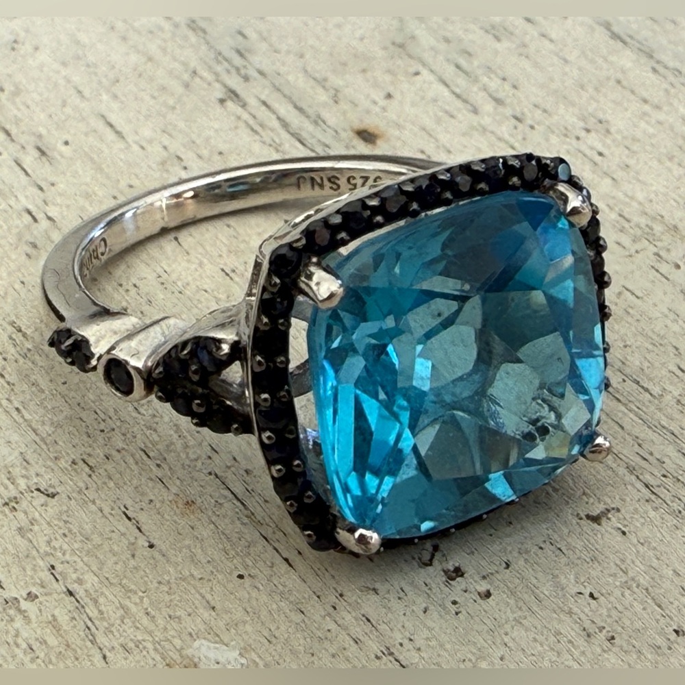 Colleen Lopez Swiss Blue Topaz Silver Ring